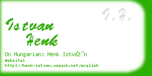 istvan henk business card